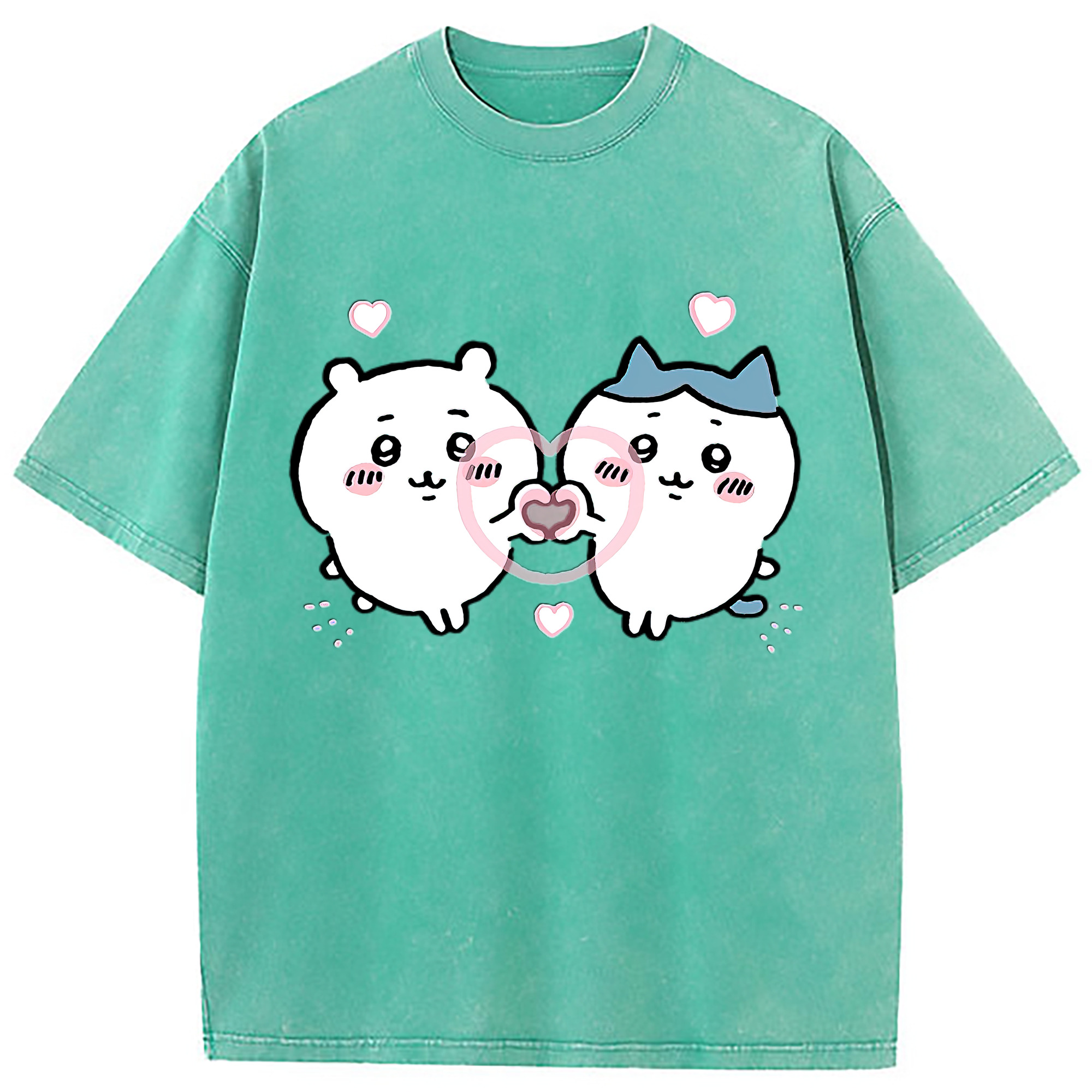 （画像用） ちいかわ ちいかわ Chii-kawa chiikawa 綿100% ヴィンテージ風 半袖Tシャツ（フロントプリント）